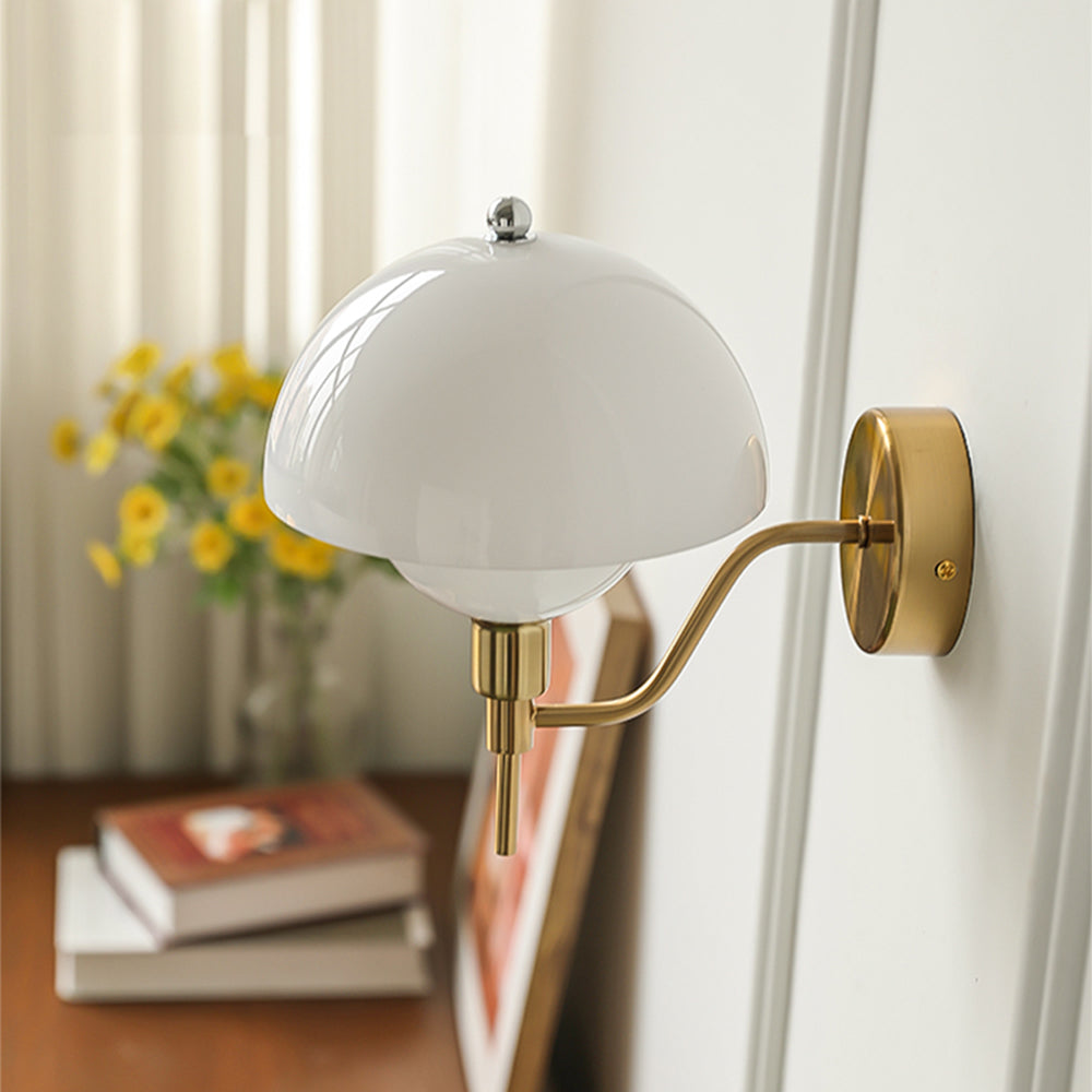 Fransk Svamp Glas Vägglampa
