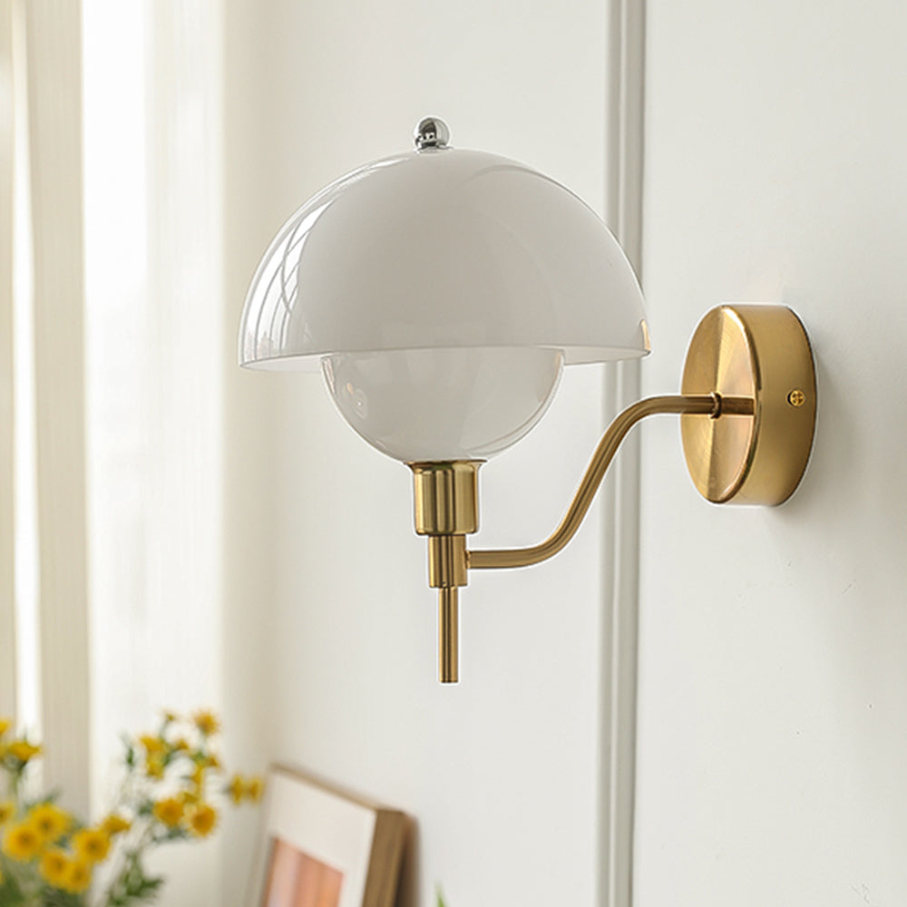 Fransk Svamp Glas Vägglampa
