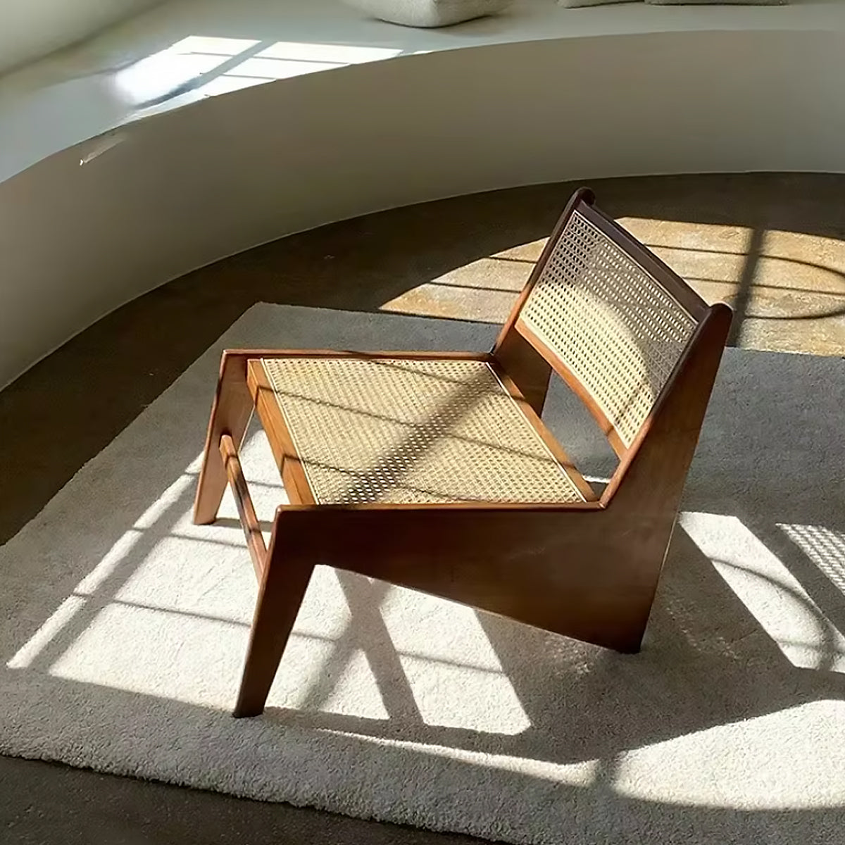 Lunair Soffa | Loungesoffa av trä &amp; rotting i fransk-skandinavisk stil