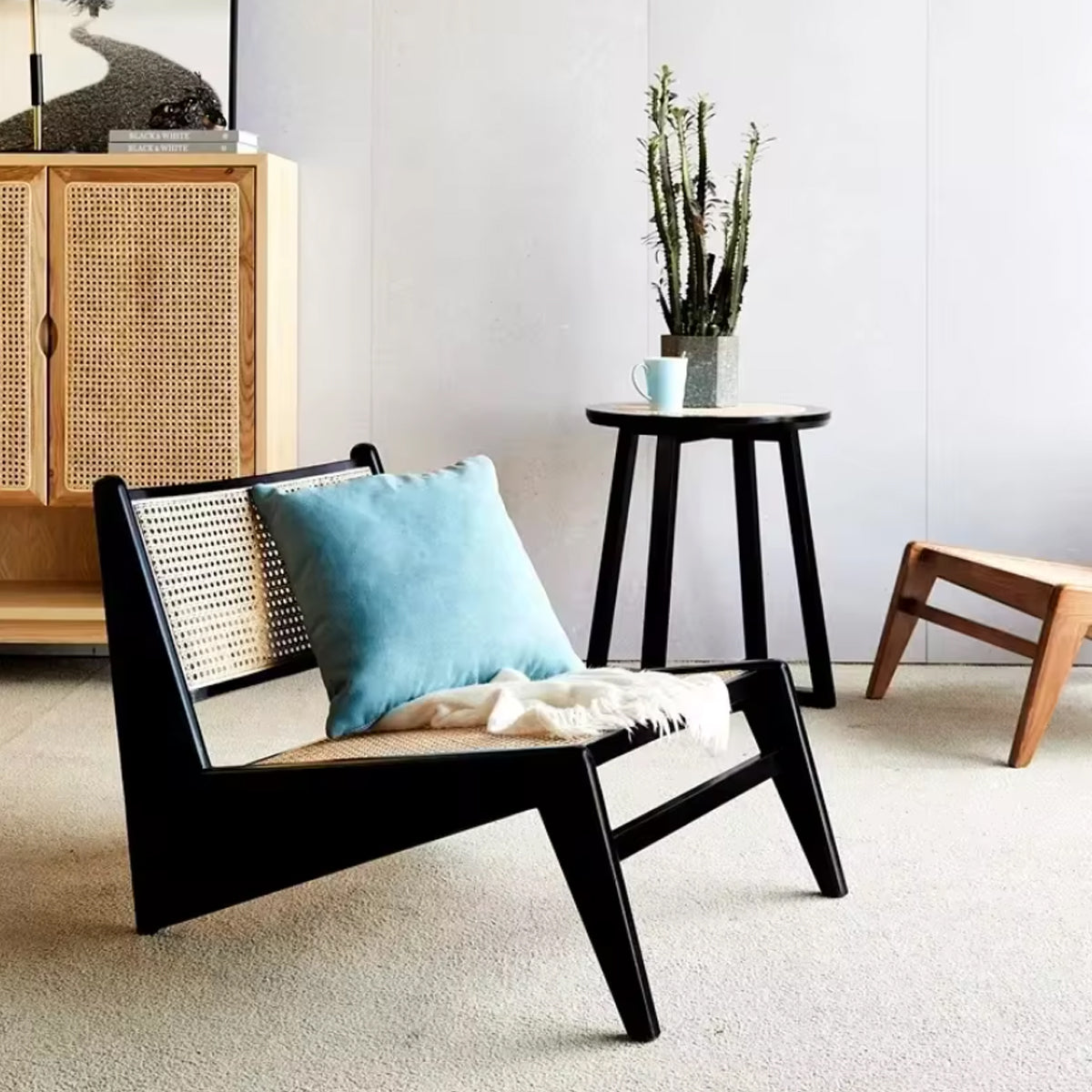 Lunair Soffa | Loungesoffa av trä &amp; rotting i fransk-skandinavisk stil
