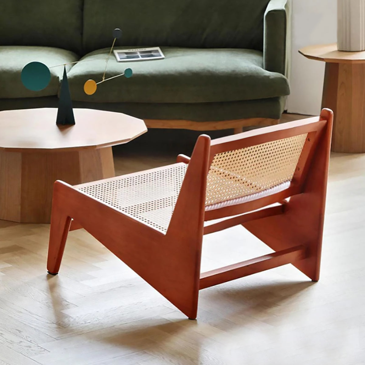 Lunair Soffa | Loungesoffa av trä &amp; rotting i fransk-skandinavisk stil