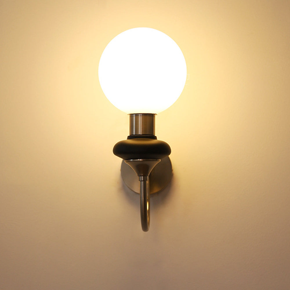 Fransk Retro Glas 1-Ljus Vägglampa
