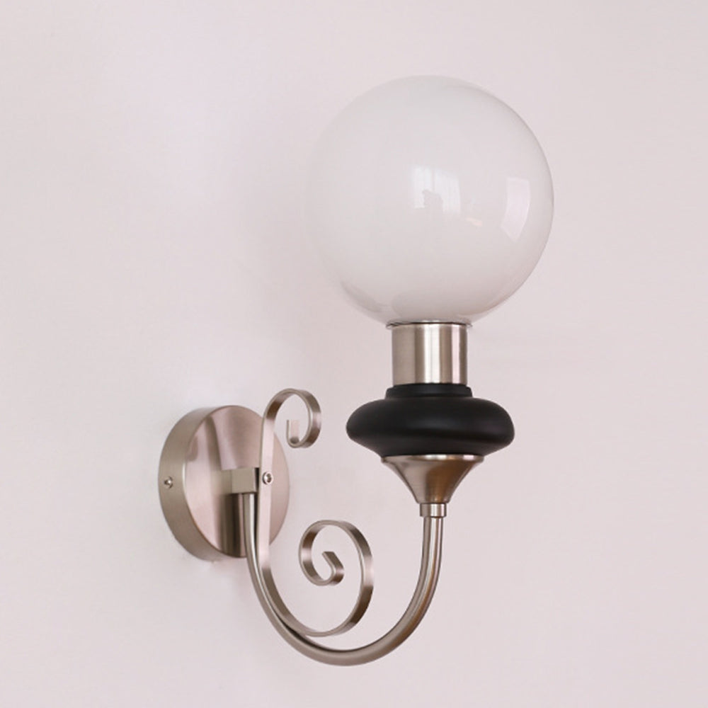Fransk Retro Glas 1-Ljus Vägglampa