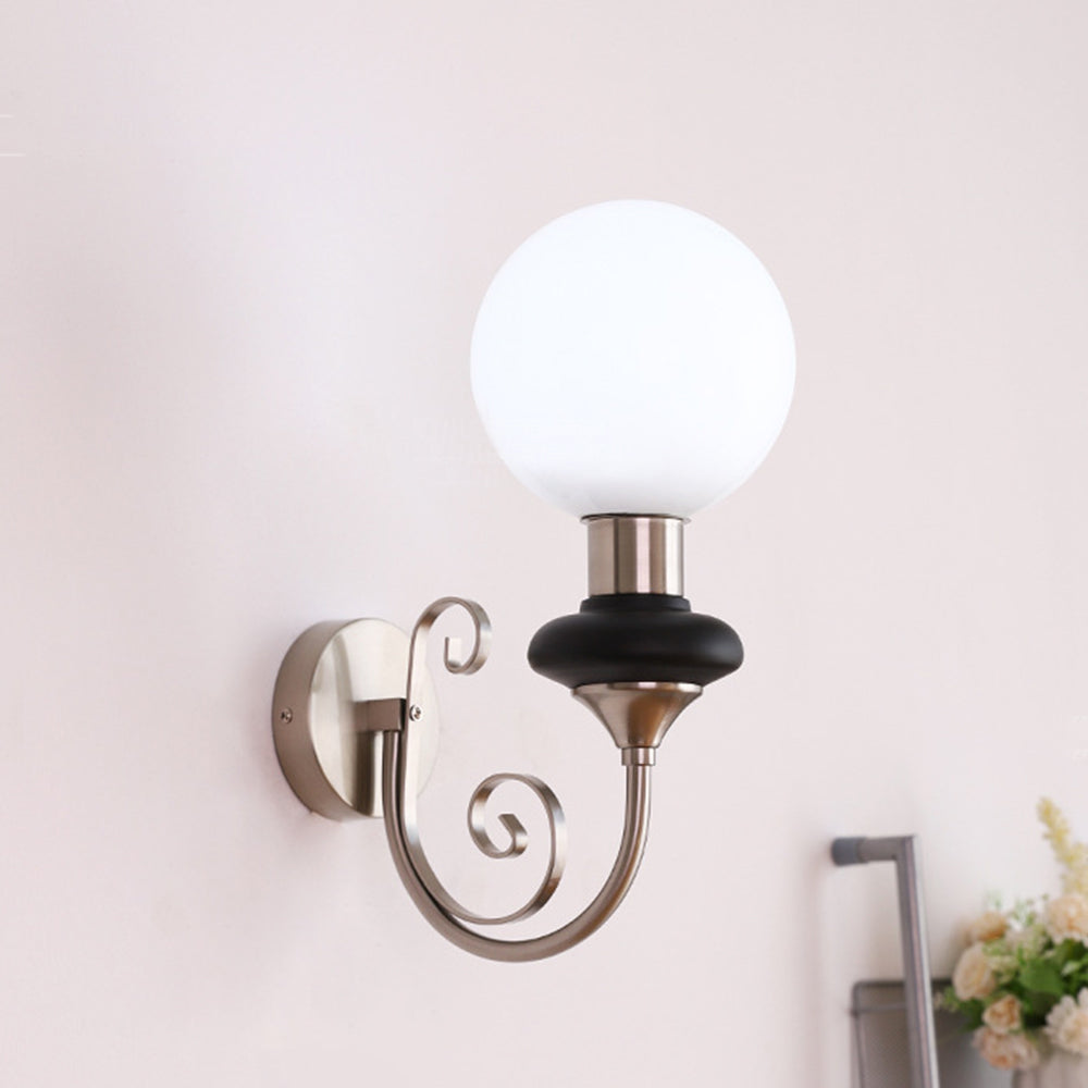 Fransk Retro Glas 1-Ljus Vägglampa