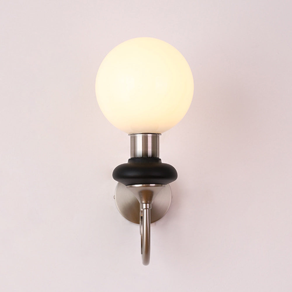 Fransk Retro Glas 1-Ljus Vägglampa