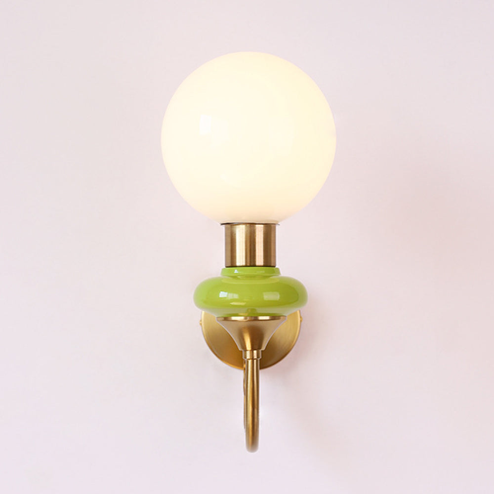 Fransk Retro Glas 1-Ljus Vägglampa