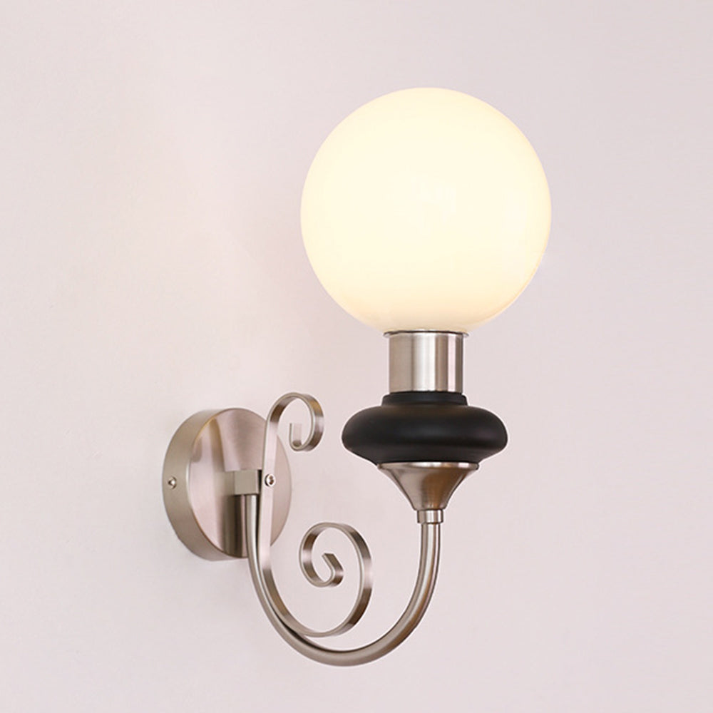 Fransk Retro Glas 1-Ljus Vägglampa