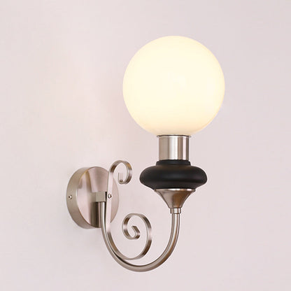 Fransk Retro Glas 1-Ljus Vägglampa