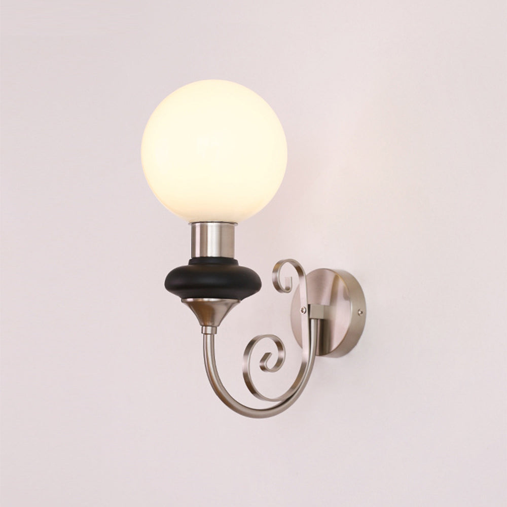 Fransk Retro Glas 1-Ljus Vägglampa