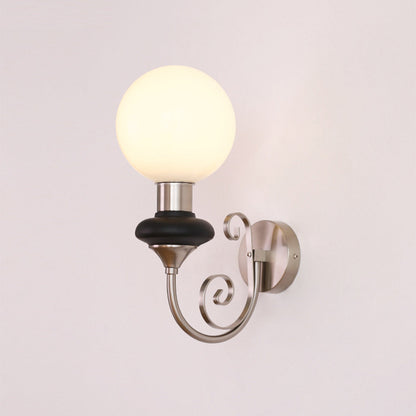 Fransk Retro Glas 1-Ljus Vägglampa
