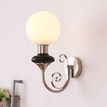 Fransk Retro Glas 1-Ljus Vägglampa