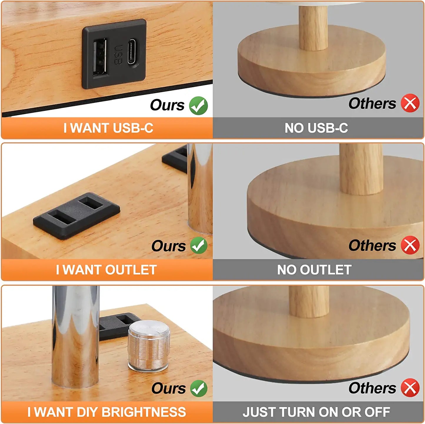 Bordslampa med högtalare och trådlös laddare