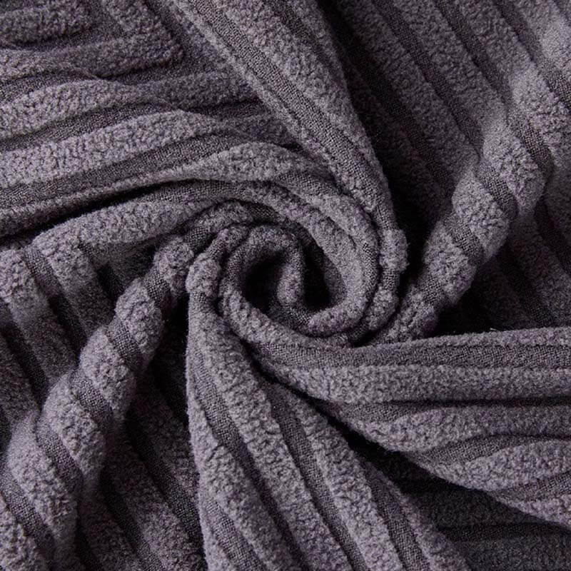 Helt Omsluten Fiskbenssoffa Täckning i Hållbar Chenille