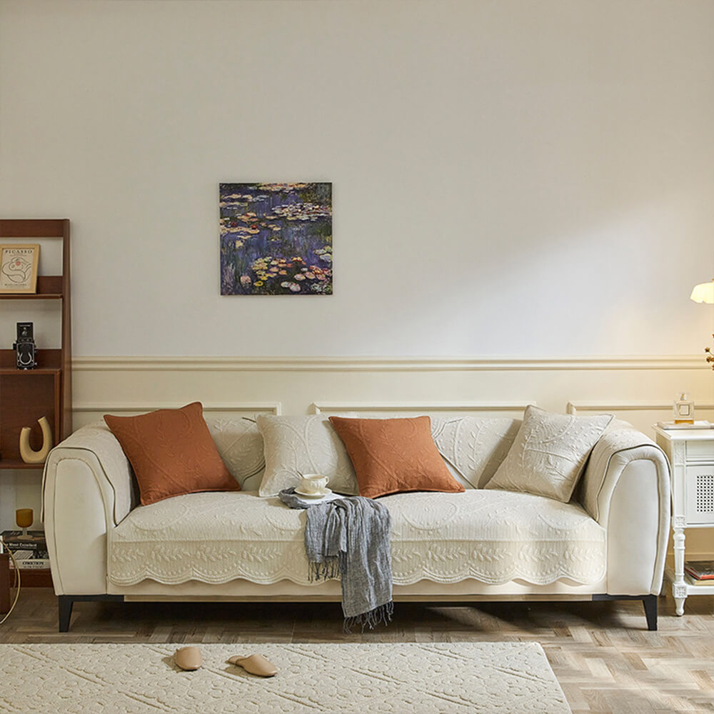 Boho Vävd Texturerad Bomull Andningsbar Sofföverdrag 70x70cm