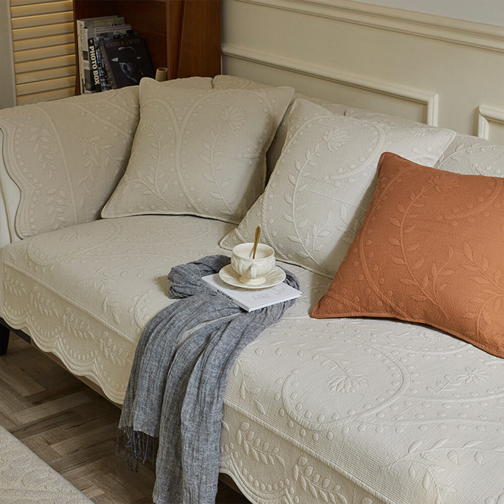 Boho Vävd Texturerad Bomull Andningsbar Sofföverdrag 70x70cm