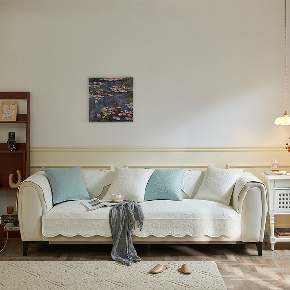 Boho Vävd Texturerad Bomull Andningsbar Sofföverdrag 70x70cm