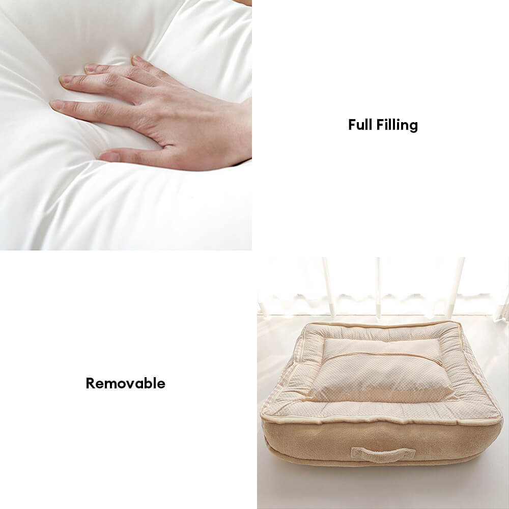 Ultra-Mjuk Coral Fleece Husdjursbädd Vattentät Andningsbar Stödjande