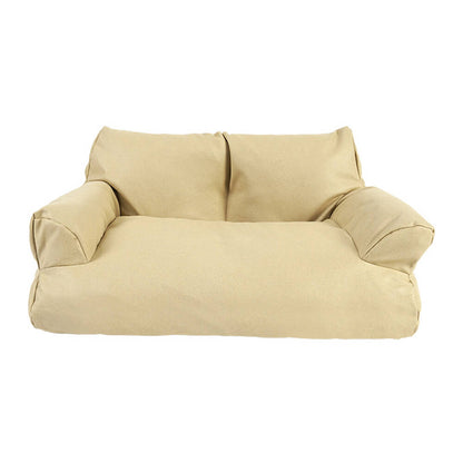 Faux läder anti-rep cozy hundsoffa säng med komfort