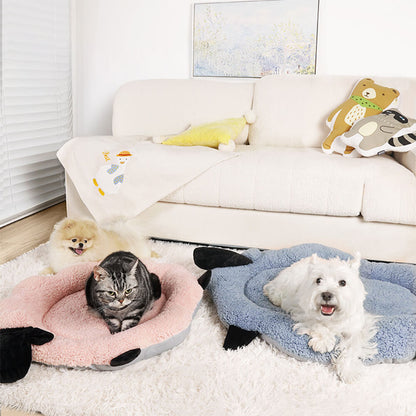 Fårformad Plush Pet Bed Mysig Lekfull Ultra-Mjuk Bomull Sammet