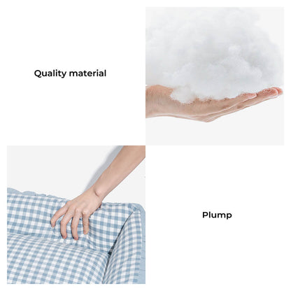 Mjukt Bomull Rutig Husdjurssäng Mysig Andas Lätt att Rengöra