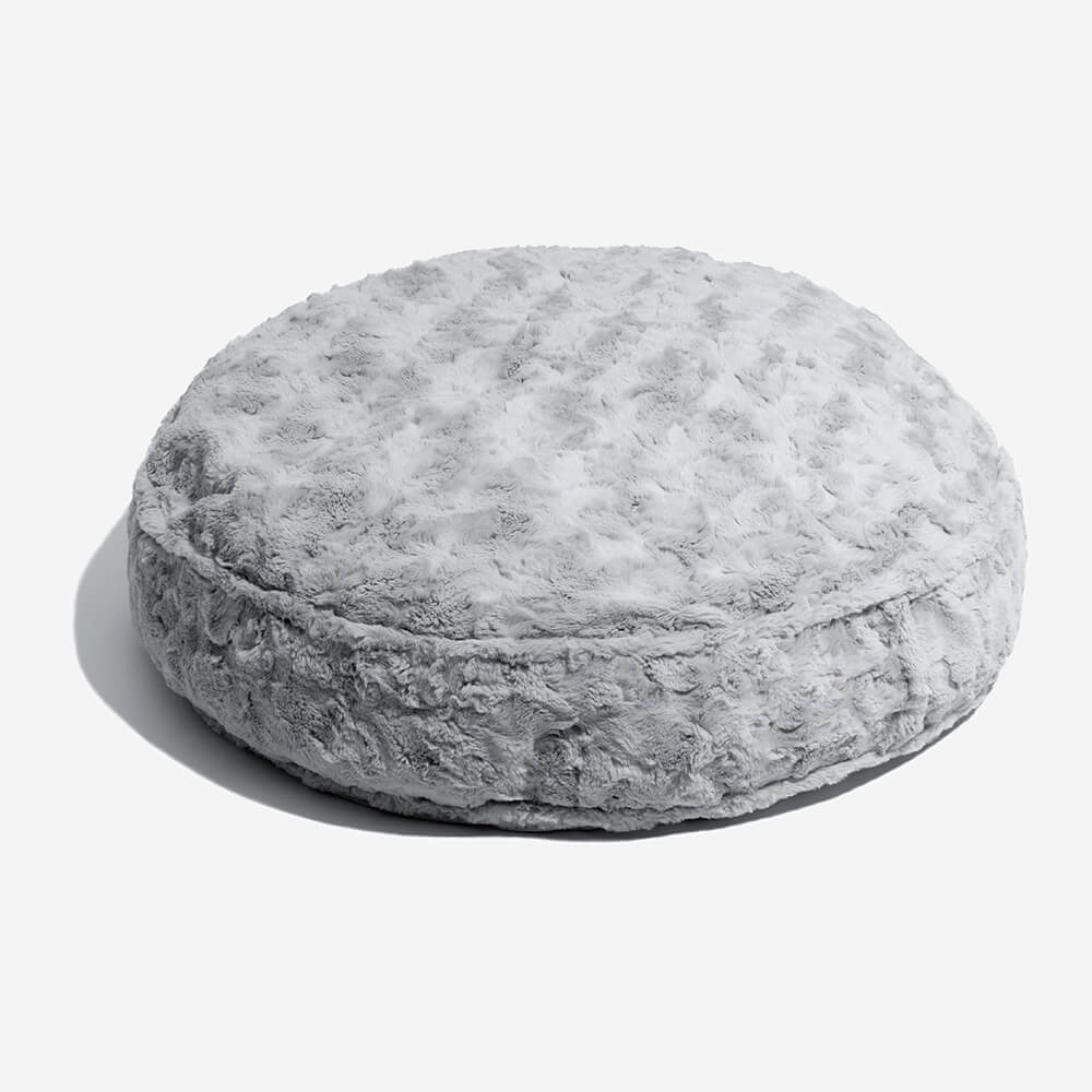 Värmande Fuzzy Rund Moln Hundsäng med Stödjande Kudde