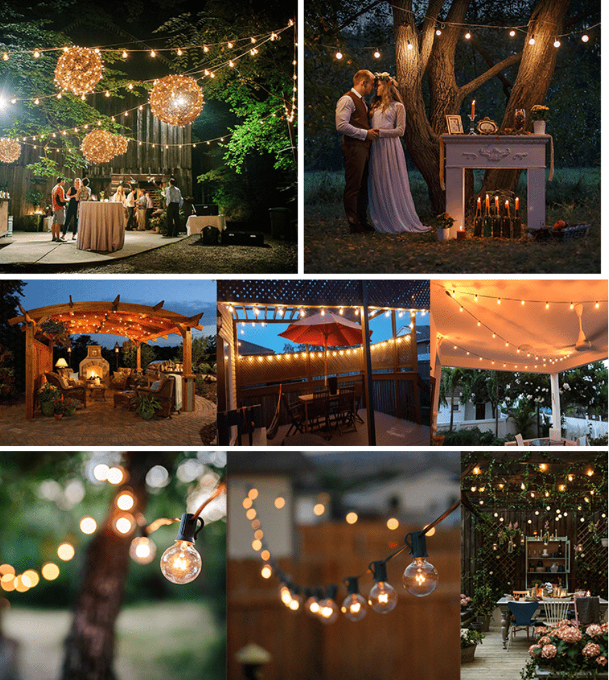 VintageGlow – G40 förlängningsbart utomhusbelysningsset