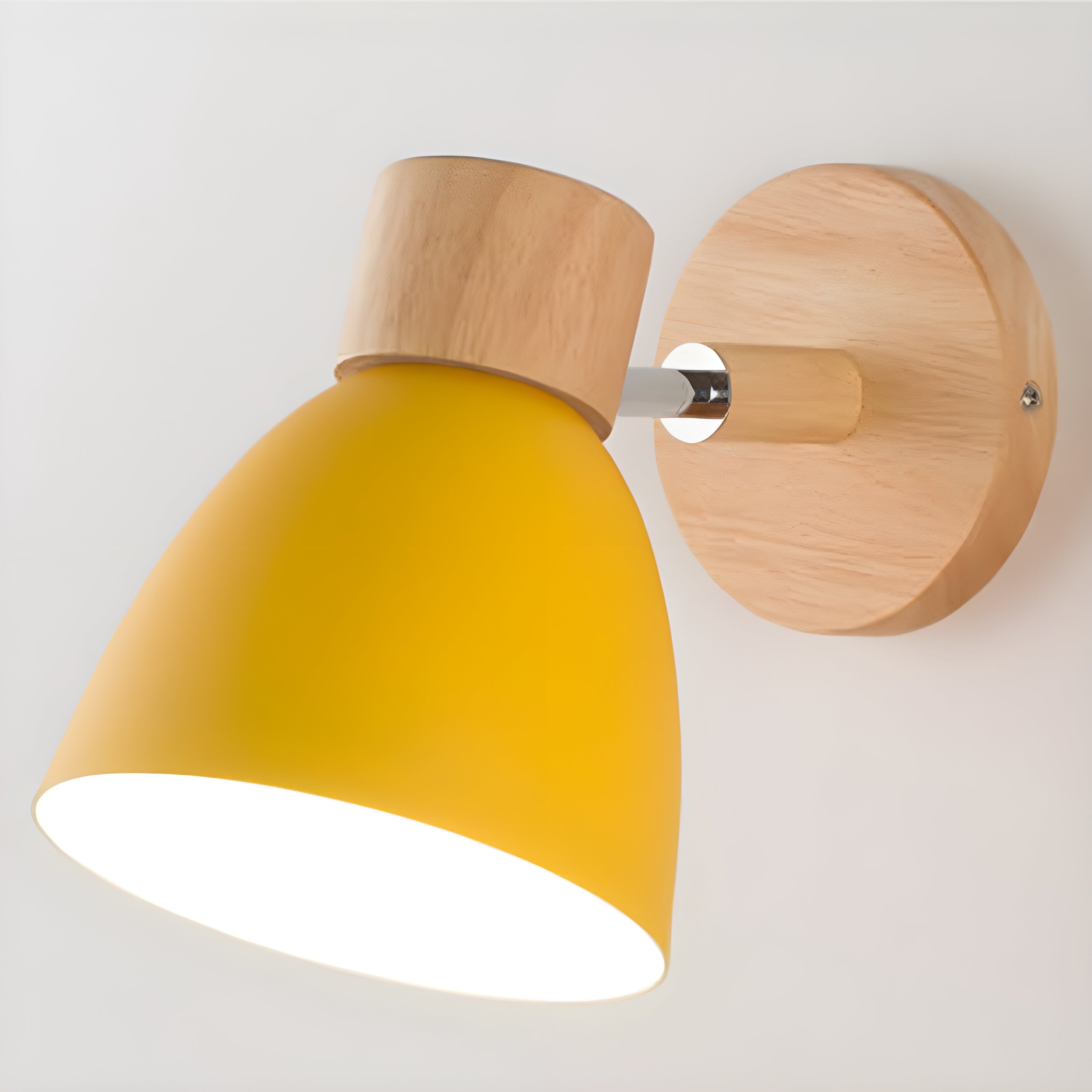 Trä Nordisk Vägglampa med Strömbrytare för Mysigt Sovrum