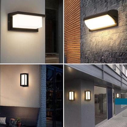 LED Vägglampa med Rörelsesensor, Modern ABS Vattentät Design