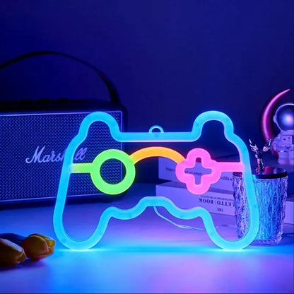 NeonGlow - LED Spelkontroll Neon Skylt för Spelare