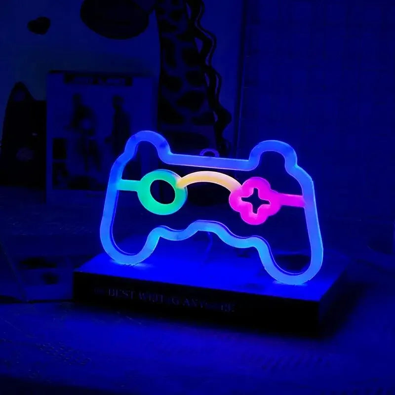 NeonGlow - LED Spelkontroll Neon Skylt för Spelare