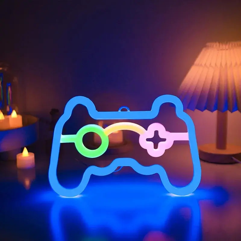 NeonGlow - LED Spelkontroll Neon Skylt för Spelare