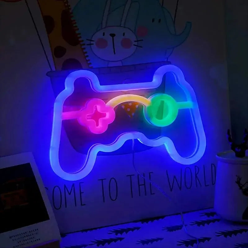 NeonGlow - LED Spelkontroll Neon Skylt för Spelare