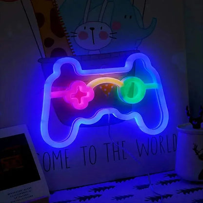 NeonGlow - LED Spelkontroll Neon Skylt för Spelare
