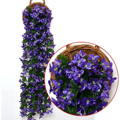 GardenBlossom Decor - Konstgjord blomma hängande korg för dekoration