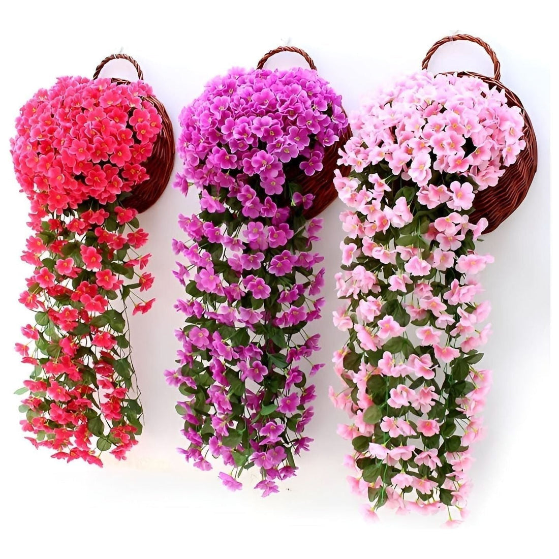 GardenBlossom Decor - Konstgjord blomma hängande korg för dekoration