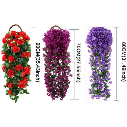 GardenBlossom Decor - Konstgjord blomma hängande korg för dekoration