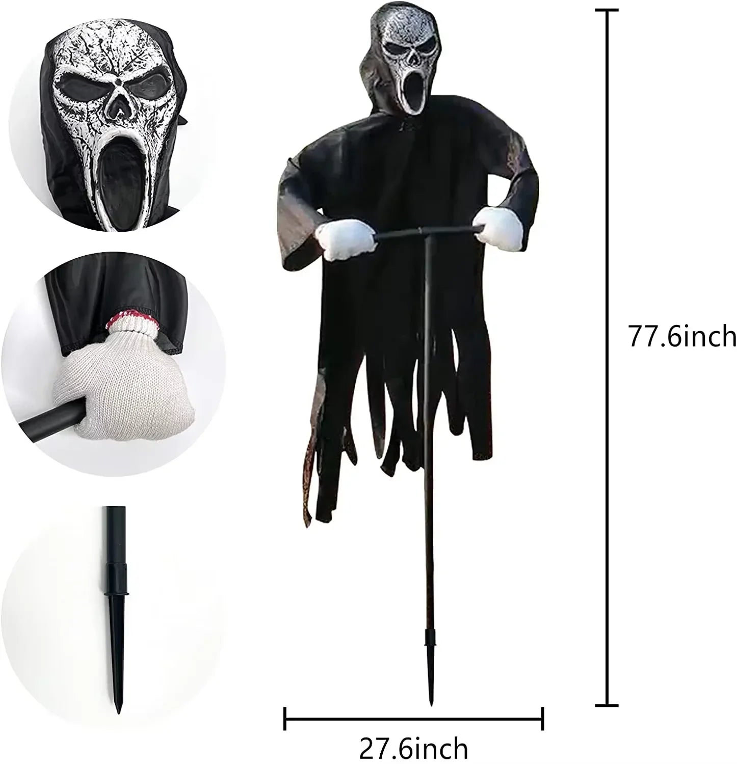 Ghostface Skörde Skare Halloween Trädgårdsdekoration