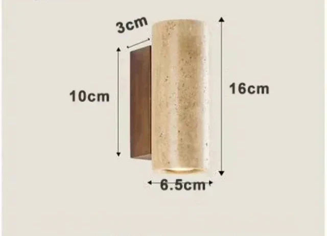 StoneGlow - Modern Vägglampa med Naturstensutseende för Vardagsrum och Sovrum