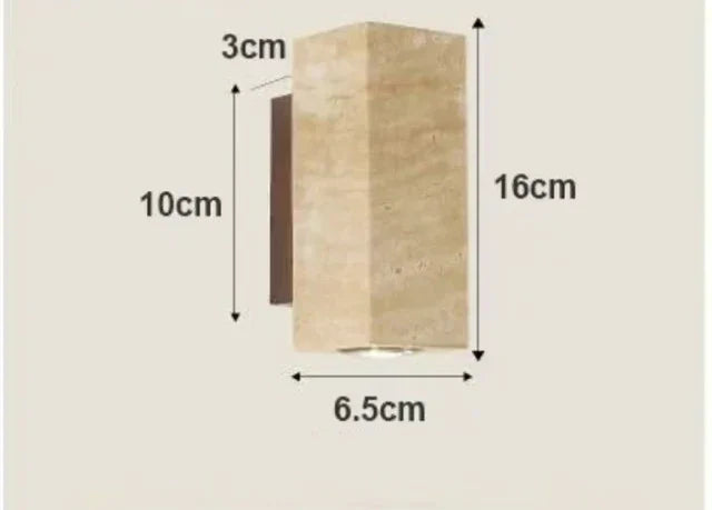 StoneGlow - Modern Vägglampa med Naturstensutseende för Vardagsrum och Sovrum