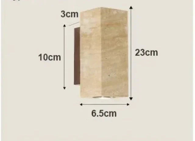 StoneGlow - Modern Vägglampa med Naturstensutseende för Vardagsrum och Sovrum
