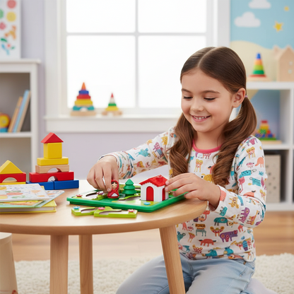 Montessori Lilla rödluvan pussel och färdighetsspel