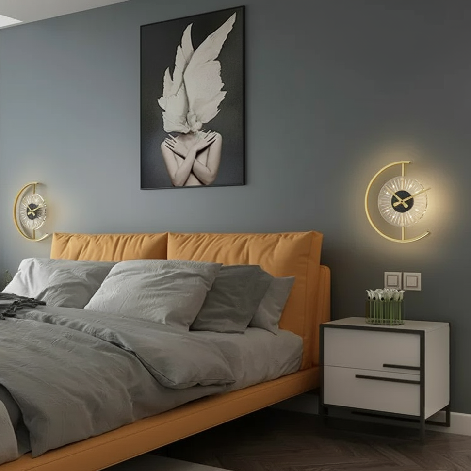 Lumano | Modern LED-vägglampa i klockdesign med dimmerfunktion