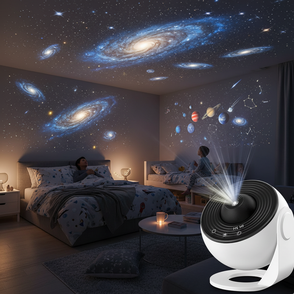 Aurava Sky | LED-stjärnhimmelprojektor med galax- och dimmaeffekt