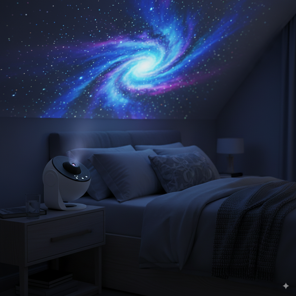 Aurava Sky | LED-stjärnhimmelprojektor med galax- och dimmaeffekt