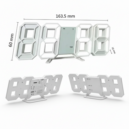 Digitix | Modern 3D LED-klocka för vägg &amp; skrivbord