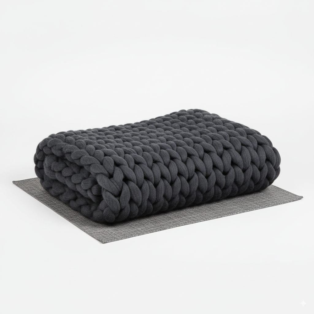 NordWeave | Elegant XXL Stickdeken av mjukt garn för vardagsrum och sovrum