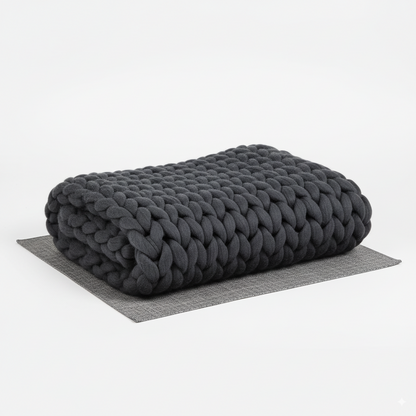 NordWeave | Elegant XXL Stickdeken av mjukt garn för vardagsrum och sovrum