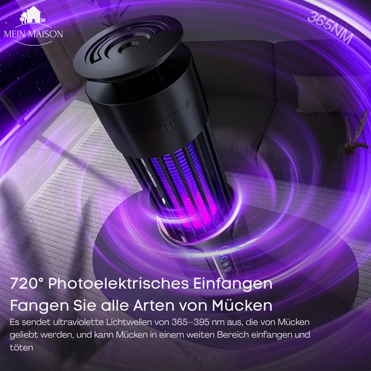 Carvallo Elektrisk mygglampa | USB uppladdningsbar | Tyst & kemikaliefri | Insektsdödare för inomhus & utomhus