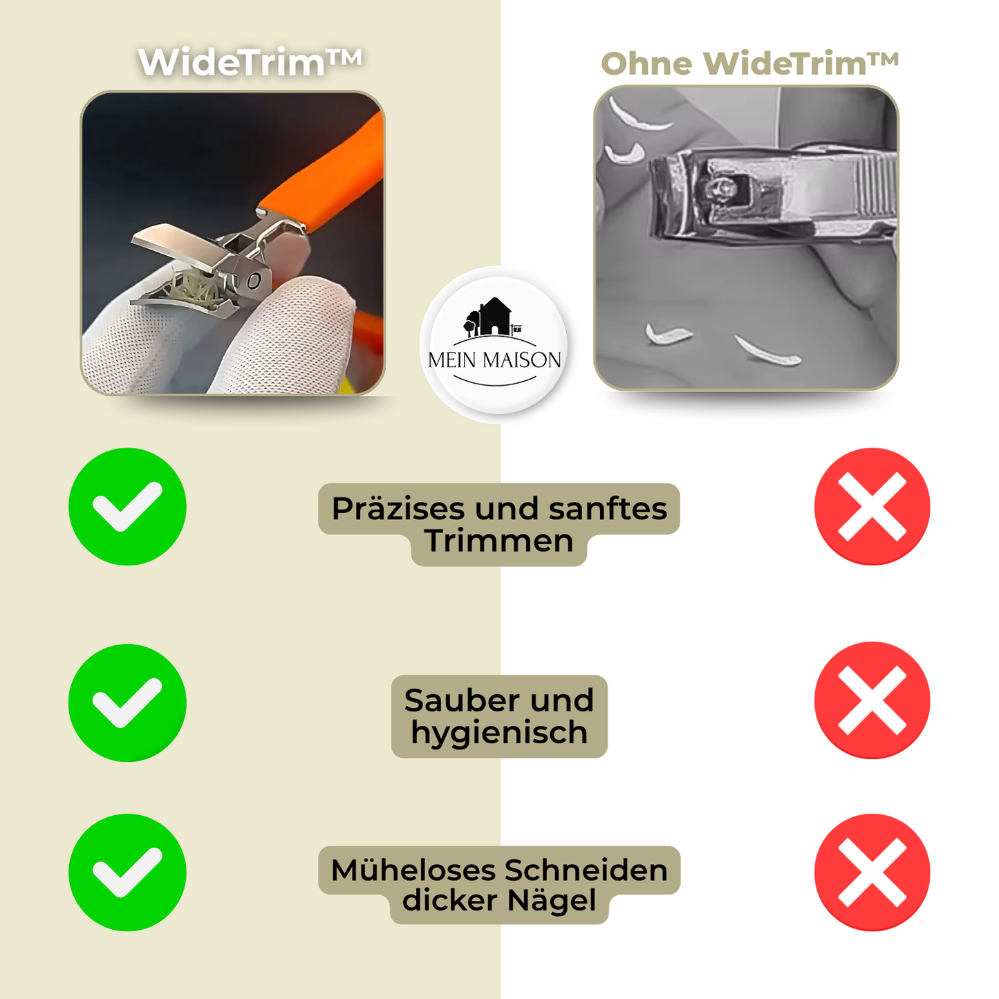 Carvallo WideTrim | Extra bred skäröppning | Antisprutdesign | Rostfritt stål