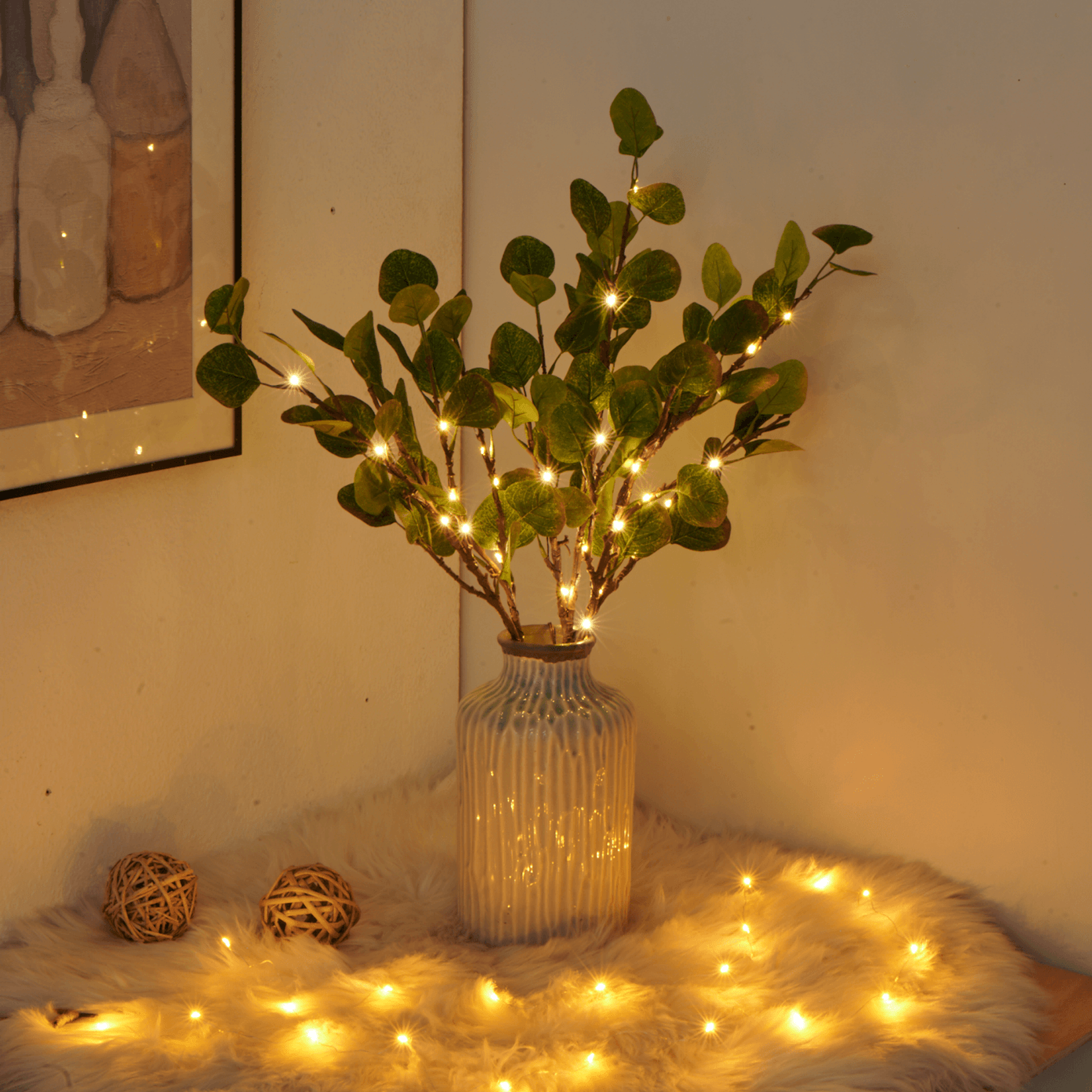 Fairy Light Olive Branches – Elegant Twinkling Decor